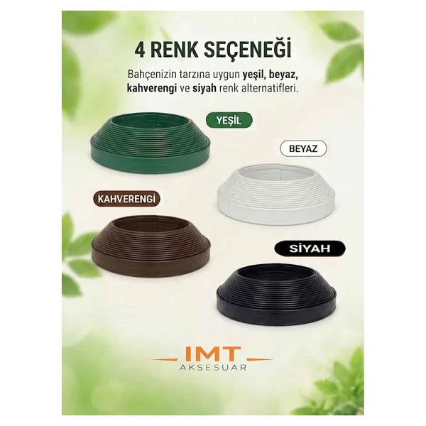 İMT AKSESUAR Esnek PVC Çim Ayırıcı Bahçe Peysaj Düzenleyici (25 Metre Beyaz) Çim Sınırlayıcı Esnek Plastik Taş Toprak Ayraç Bariyer Peyzaj Bordürü - Görsel 7
