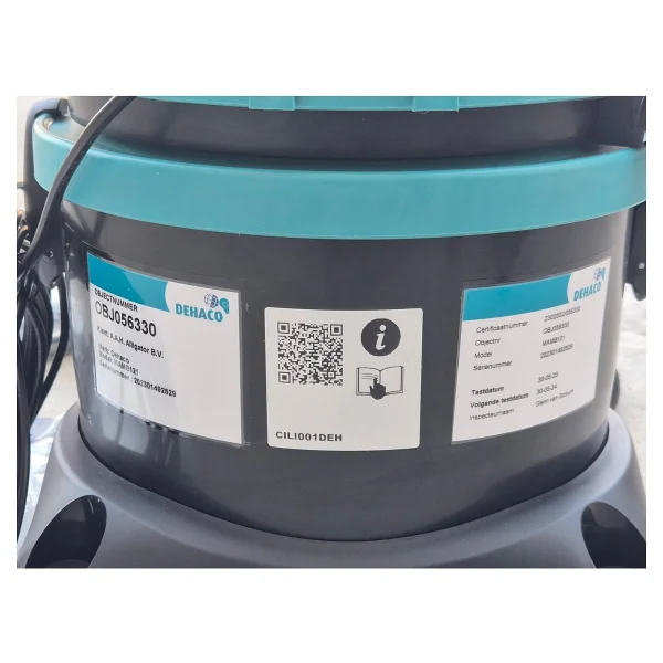 Dehaco Mamba 121 H Class Asbest Ve Toz Emiş Süpürgesi 1700W - Görsel 8