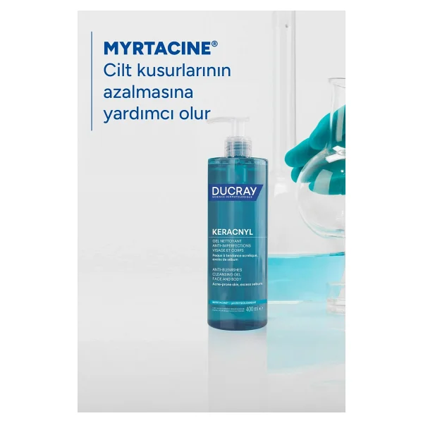 Ducray Keracnyl Yağlı ve Akneye Eğilimli Ciltler için Yüz Temizleme Jeli Arındırıcı Etkili 400 ml - Görsel 4