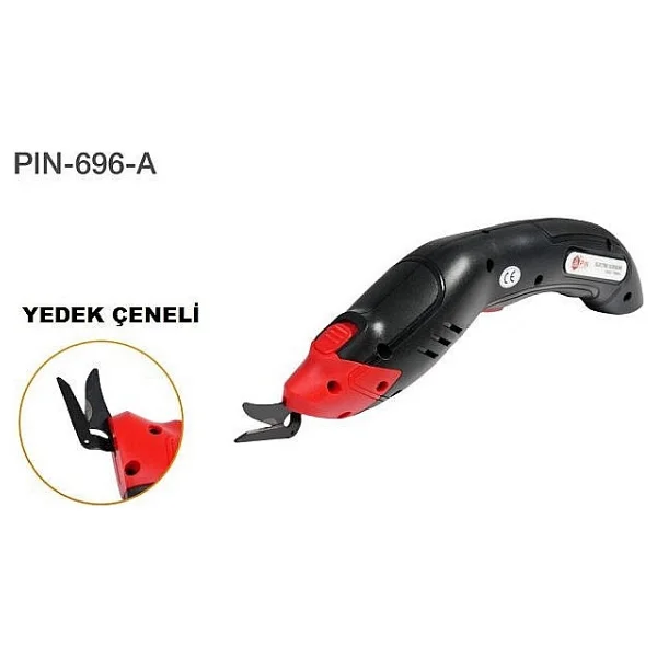 Pin 696A Şarjlı Çok Amaçlı Deri Kumaş Kesim Makası (Yedek Bıçaklı) - Güçlü Motorlu Model - Görsel 2