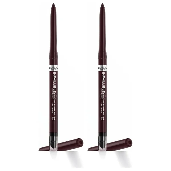 L'OREAL PARIS Infaillible Automatic Jel Göz Kalemi - Kahverengi (2 paketi) - Görsel 2