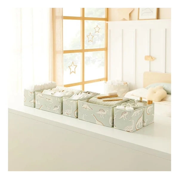 Ocean Home Textile 6'lı Çocuk Odası Dinozor Çekmece İçi Düzenleyici Kutu - Görsel 4