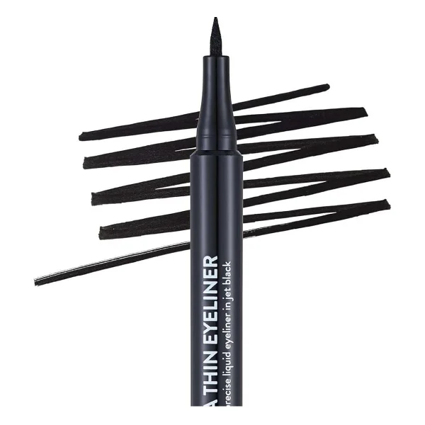 Flormar Ultra Thin Keçe Uçlu Mat 001 Black Kalem Eyeliner - Görsel 5