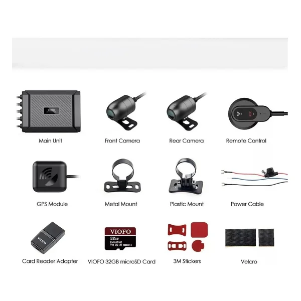 Viofo MT1 Full HD Ön ve Arka Motosiklet Kamera Seti - Görsel 5
