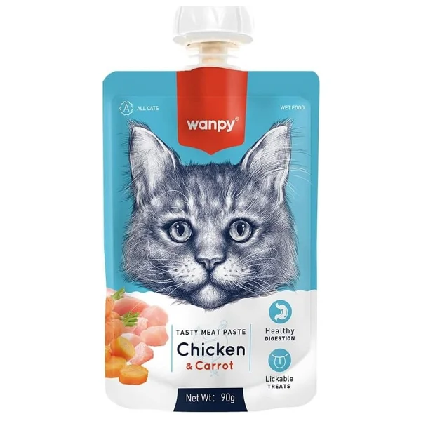 Wanpy 4 Çeşit Karma Kedi Et Ezmesi 90 Gr. X 12 Adet - Görsel 4