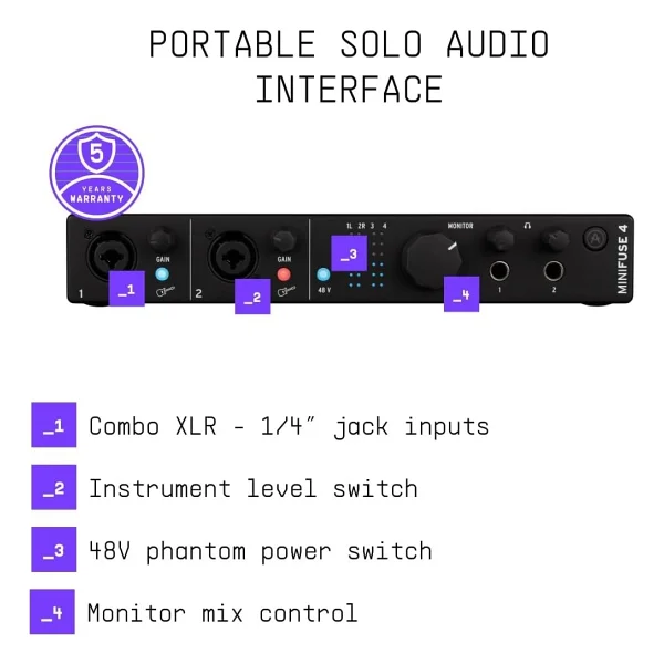 Arturia MiniFuse 4 Ses Kartı - Görsel 4
