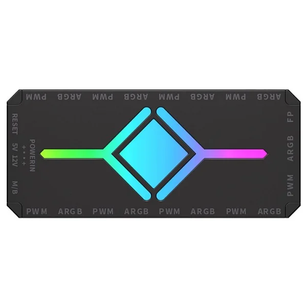 Atheron 9+9 Port Pwm Argb Fan Kontrolcü 5V 3 Pin Senkron 4 Pin Pwm Kablosuz Kumandalı Manyetik Fan Hub Beyaz - Siyah - Görsel 2