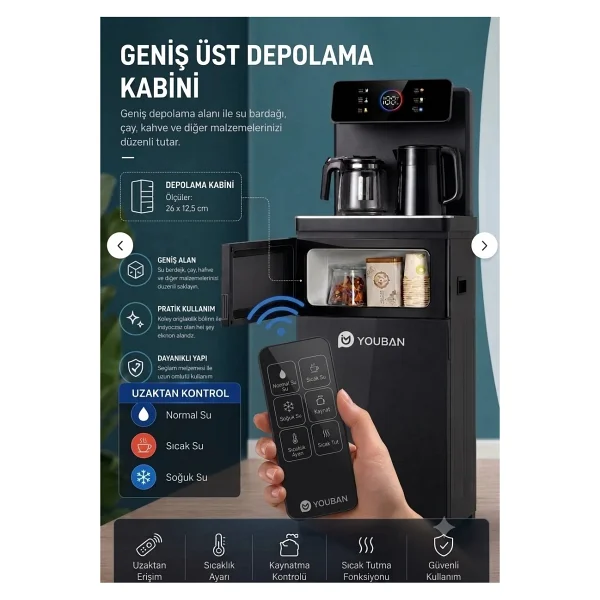 Youban Smarttouch Çay Makineli Su Sebili - Görsel 3