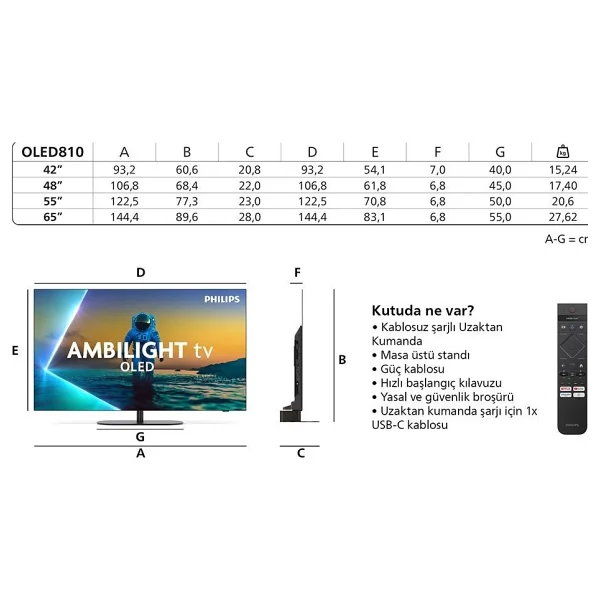 Philips 55OLED810 4K Ultra HD 55" 127 Ekran Uydu Alıcılı Google Smart OLED TV - Görsel 3