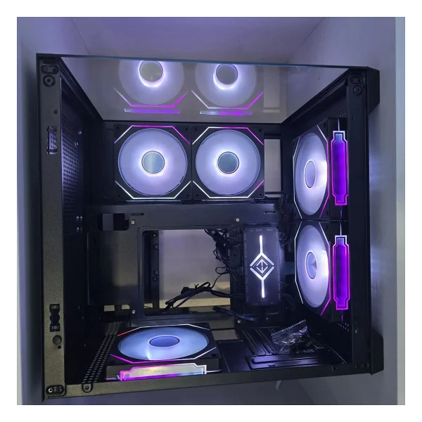 Atheron 9+9 Port Pwm Argb Fan Kontrolcü 5V 3 Pin Senkron 4 Pin Pwm Kablosuz Kumandalı Manyetik Fan Hub Beyaz - Siyah - Görsel 6