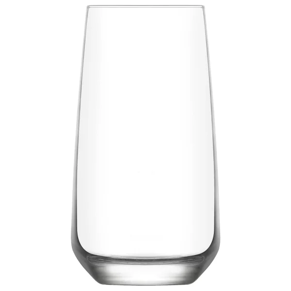 Lav Lal Cam Meşrubat Bardağı 6'lı 480 ml (Büyük Su/Kokteyl Bardağı ) - Görsel 3