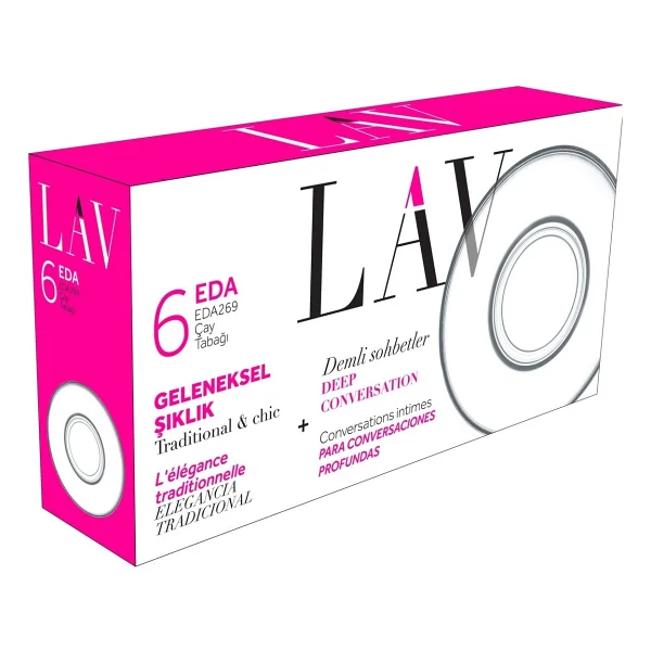 Lav Eda 6'lı Çay Tabağı - Görsel 4