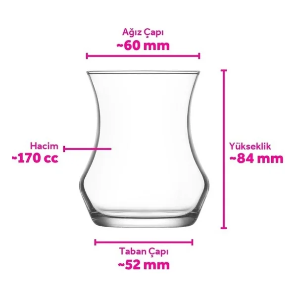 Lav Eda 6'lı Çay Bardağı - Görsel 6