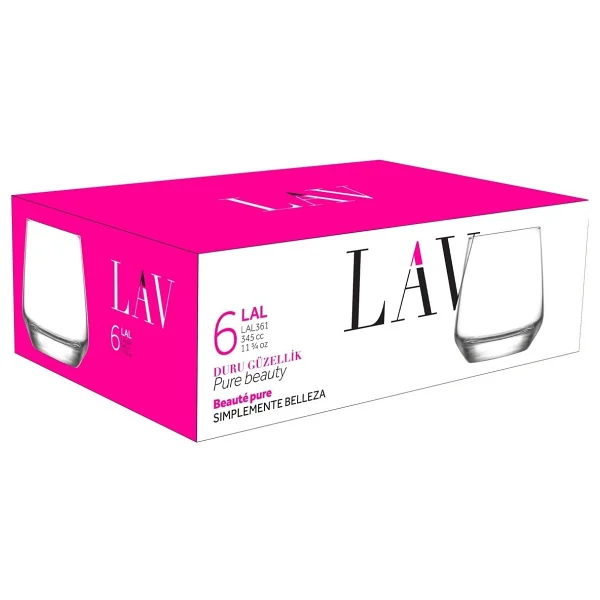 Lav Lal 345 cc 6'lı Viski Bardağı - Görsel 5