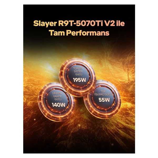 Game Garaj Slayer R9T-5070TI V2 C3 Amd Ryzen 9 9955HX 32GB Ram 1tb SSD RTX5070TI 16" 300Hz Qhd+ IPS Freedos Gaming Laptop - 1 TB - 32 GB - Görsel 4