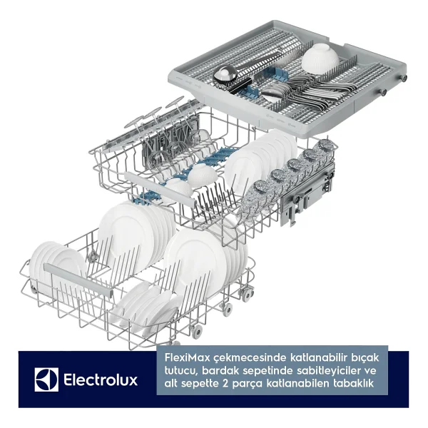 Electrolux E62LB204S 8 Programlı Ankastre Bulaşık Makinesi - Görsel 8