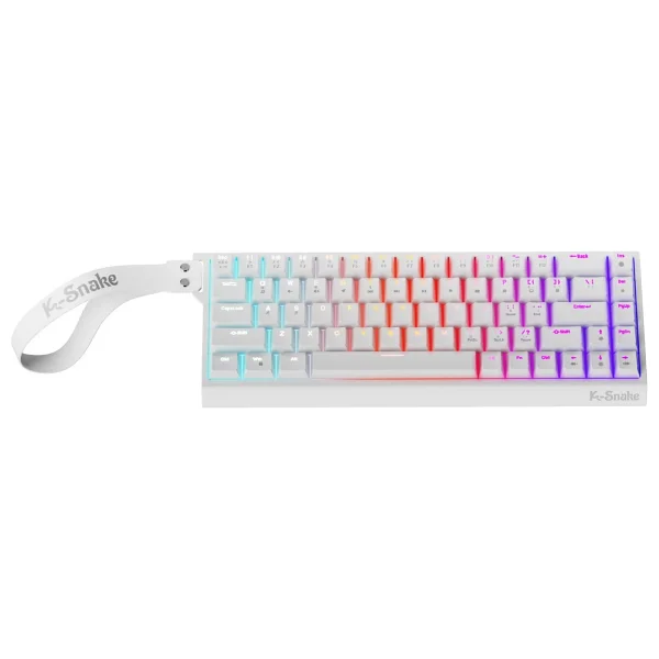 MAMBASNAKE 68 Tuş Red Switch RGB Mekanik Oyuncu Klavyesi - Hot Swapple, Renkli Aydınlatma Gaming Keyboard - Görsel 2