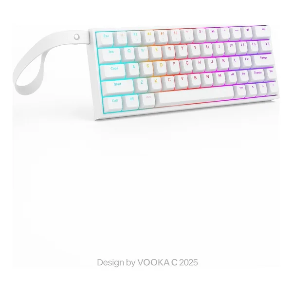 MAMBASNAKE 68 Tuş Red Switch RGB Mekanik Oyuncu Klavyesi - Hot Swapple, Renkli Aydınlatma Gaming Keyboard - Görsel 5