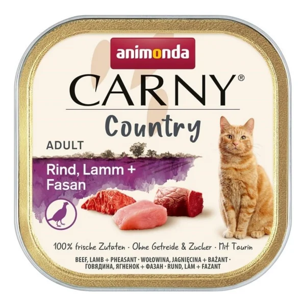 Animonda Carny Country Sığırlı Kuzu Etli ve Sülünlü 100 gr Yetişkin Konserve Kedi Maması - Görsel 2