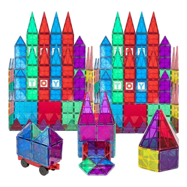 Playmags 50 Parça +6 Parça Ekstra Manyetik Blok Set I Renkli ve Dayanıklı Araba Dahil STEM Eğitici Oyuncak Motor Becerilerini ve Yaratıcılığı Destekler - Görsel 2
