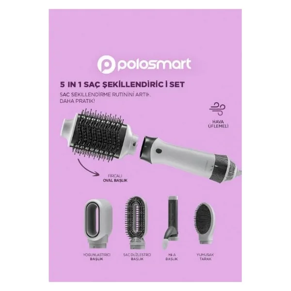 Polosmart 5 in 1 Saç Şekillendirici Set - Görsel 2