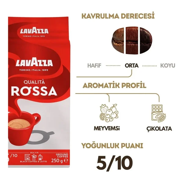 Lavazza Qualita Rossa Filtre Kahve 250 gr 2'li - Görsel 4