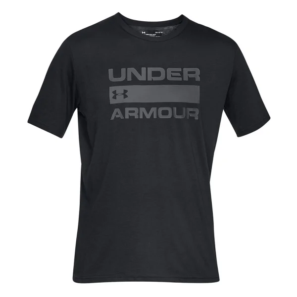 Under Armour Team Issue Wordmark 1329582-001 Siyah Kısa Kollu Bisiklet Yaka Erkek Tişört - Görsel 5
