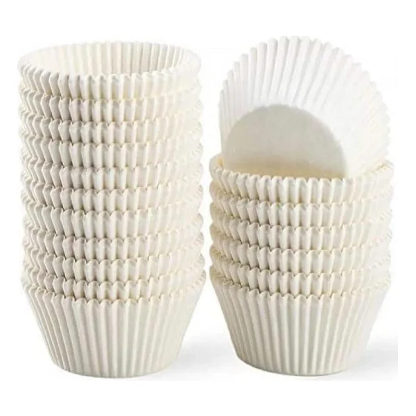 Trend Hediye Sepeti Takribi 100 Adet Büyük Boy Beyaz Muffin Kek Kalıbı 50x40 Mm , Cupcake Kağıdı , Brownie Kalıbı - Görsel 4