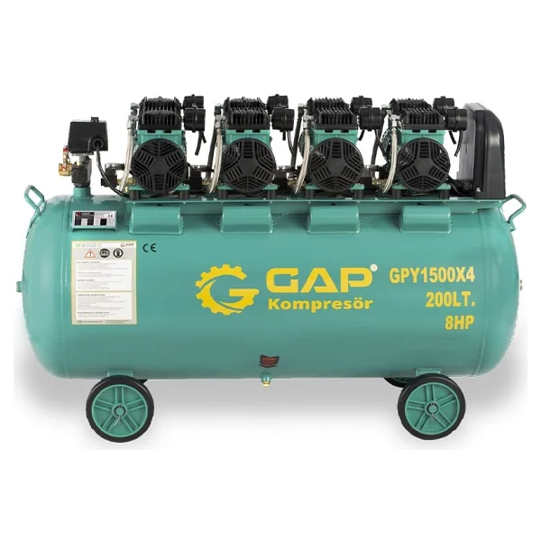 Gap GPY1500x4 8 Hp 8 Bar 200 lt Sessiz Yağsız Kompresör - Görsel 4