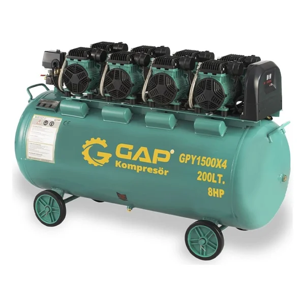 Gap GPY1500x4 8 Hp 8 Bar 200 lt Sessiz Yağsız Kompresör - Görsel 2
