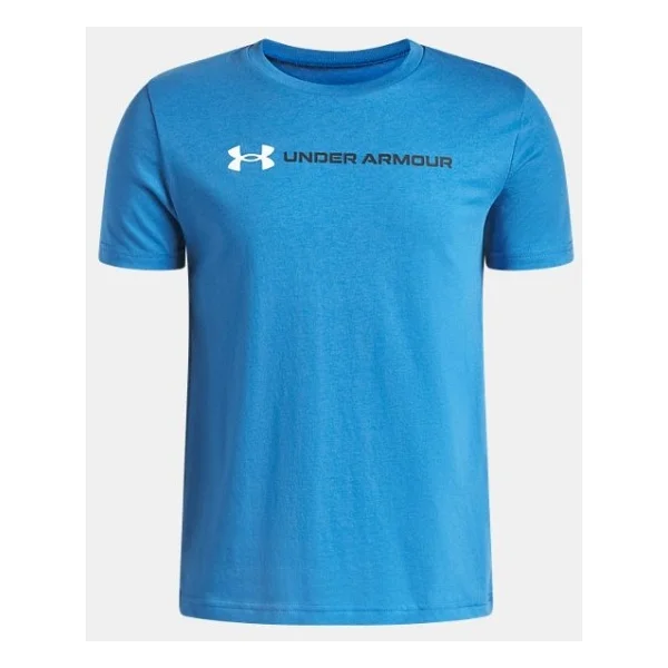 Under Armour Logo Wordmark 1389963 Kısa Kollu Bisiklet Yaka Çocuk Tişört - Görsel 4