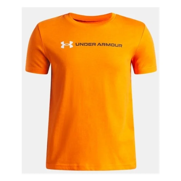Under Armour Logo Wordmark 1389963 Kısa Kollu Bisiklet Yaka Çocuk Tişört - Görsel 3