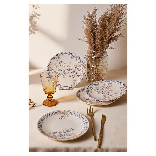 Keramika Botanica 22015-16 20 cm 4'lü Pasta Tabağı - Görsel 3