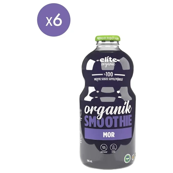 Elite Naturel 6'lı Organik Mor Smoothie 946 ml - Görsel 2