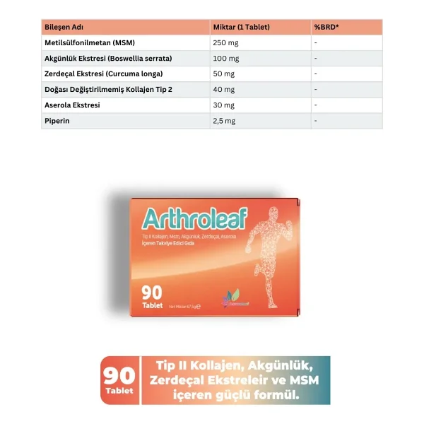 Pharmaleaf Arthroleaf 90 Tablet - Görsel 2