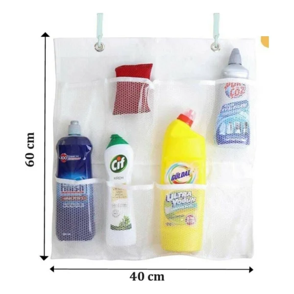 8 Cepli Askılı Mutfak Banyo Düzenleyici Askılı File Organizer - Görsel 2