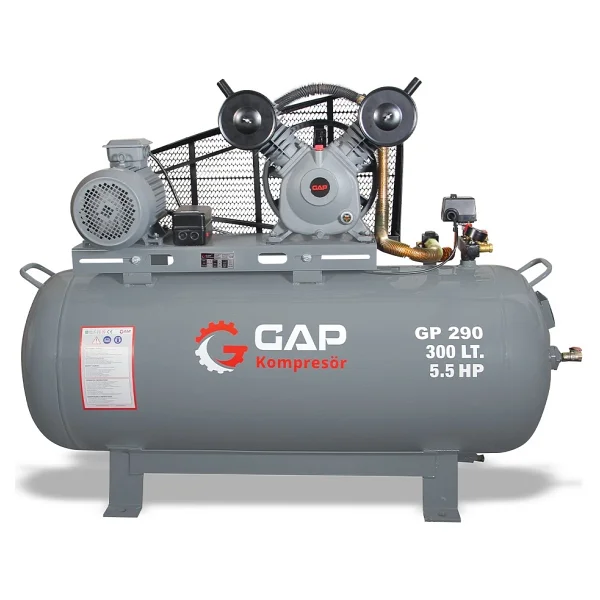 Gap GP290 5.5 HP 8 Bar 300 lt 2 Kafa Pistonlu Kompresör - Görsel 4