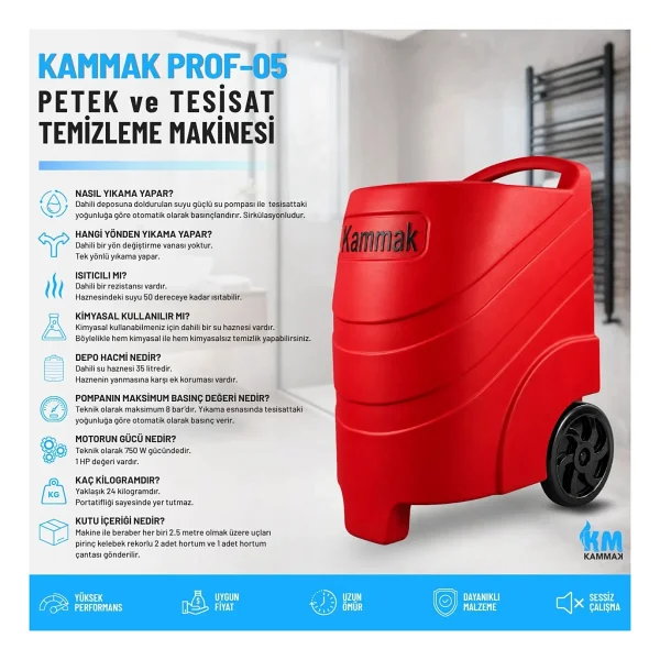 Kammak PROF-05 Isıtıcılı Petek Temizleme Makinesi - Görsel 7