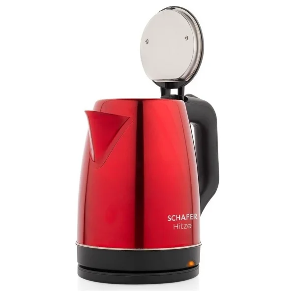 Schafer Hitze 2.0 lt Kırmızı Çelik Kettle - Görsel 2