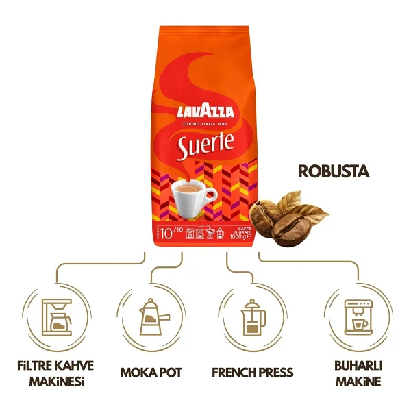Lavazza Suerte Çekirdek Filtre Kahve 1 kg - Görsel 2