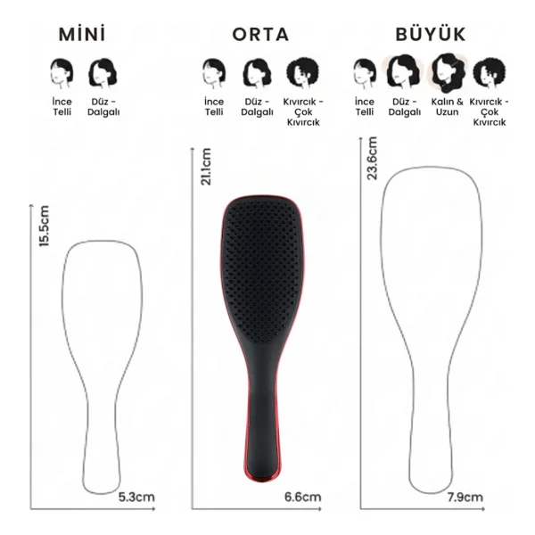 Tangle Teezer The Devil Wears Prada Ultimate Detangler Kırmızı Chrome Saç Fırçası-Tarak - Görsel 8