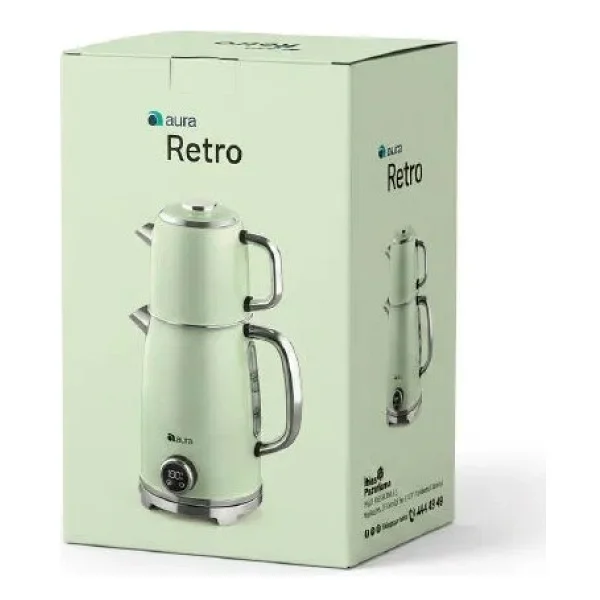 Aura Retro AU1001Y 1850 W Mint Çay Makinesi - Görsel 2