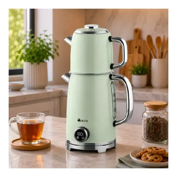 Aura Retro AU1001Y 1850 W Mint Çay Makinesi - Görsel 4