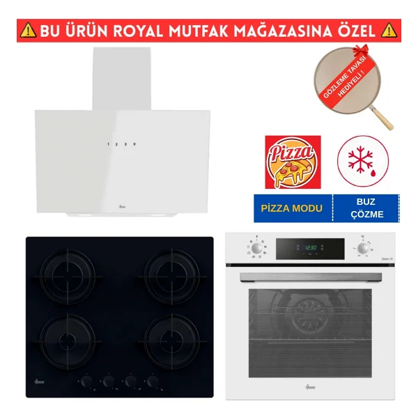 Hoover Genova Beyaz Ankastre Set (Ho3158w+ Hvw6mbb Siyah + Hdg6c1gwtk) - Görsel 7
