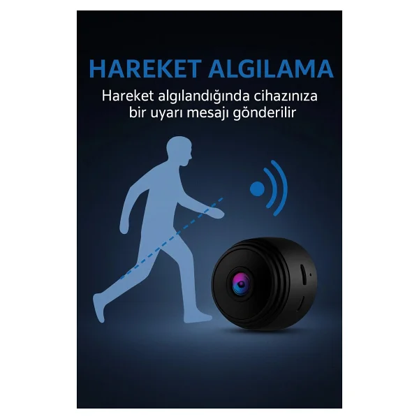 Dimute Shop Mini Kablosuz Wi-Fi Güvenlik Kamerası 1080P HD Çözünürlük İç & Dış Mekan Kullanımına Uygun - Görsel 6
