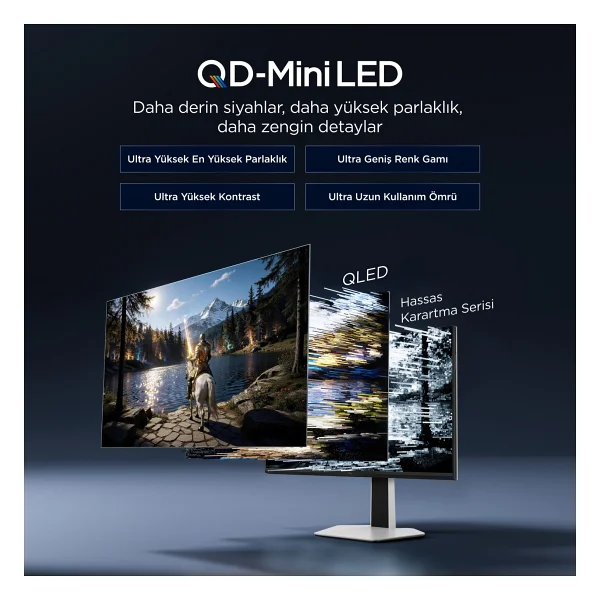 TCL 27C2A Pro QD-Mini 27" 1 ms 4K 160 Hz - Full HD 320 Hz Pivot Oyuncu Monitörü - Görsel 10