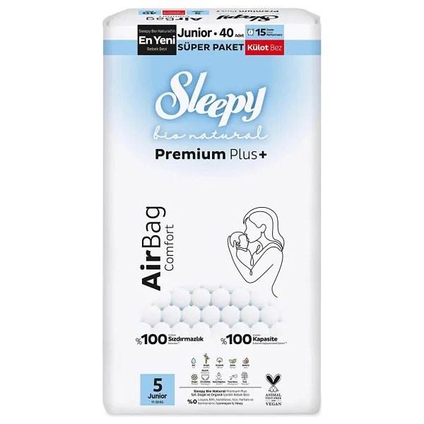 Sleepy Bio Natural 5 Numara Junior 40'lı Külot Bez - Görsel 6