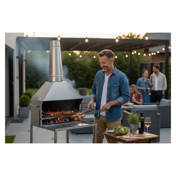 Gülce Ocak Mangal Barbekü (60 Cm) Cağ Kebap - Köfte - Et - Tavuk - Balık - Izgara - Görsel 2