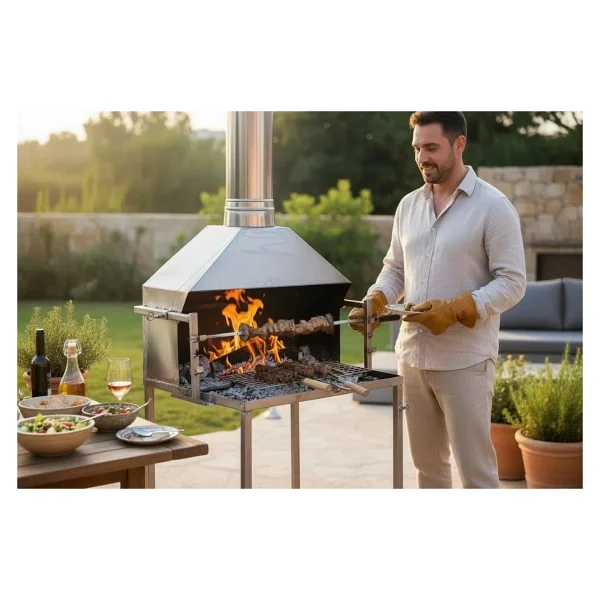 Gülce Ocak Mangal Barbekü (60 Cm) Cağ Kebap - Köfte - Et - Tavuk - Balık - Izgara - Görsel 3