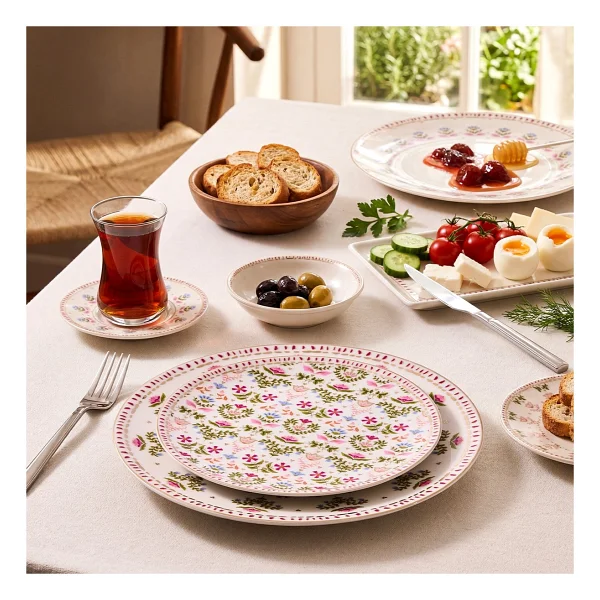 Aryıldız Ivy Pink 32 Parça 6 Kişilik Kahvaltı Takımı - Görsel 3
